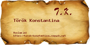 Török Konstantina névjegykártya